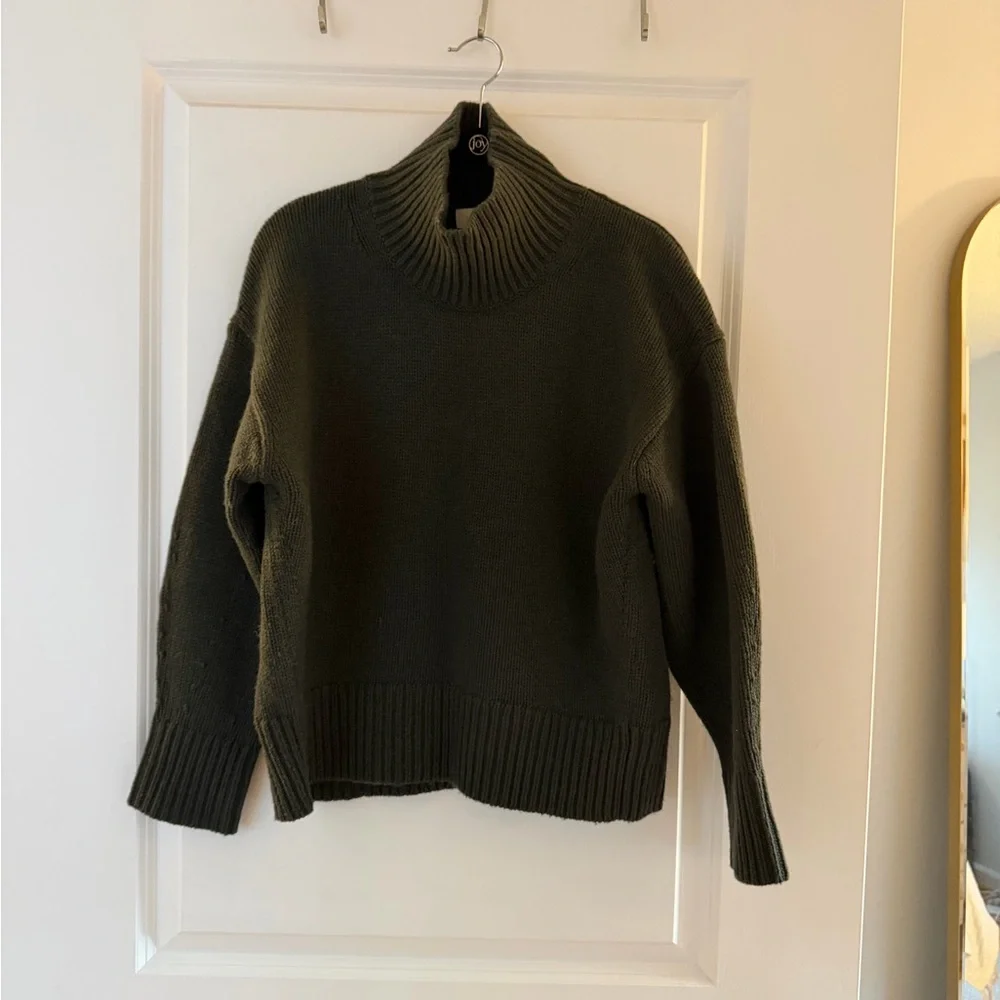 COS Dark Green Turtleneck Sweater - Picture 2 of 9